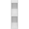 Furinno Fulda Book Shelf, 2-Tier Narrow Bookshelf, Bookcase with 10-in Width Storage Shelf, 9.3 x 9.8 x 21.2, for Living Room, Bedroom, Home Office, White(White)