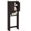 Furinno Indo Double Door Bath Cabinet, Espresso(Espresso)