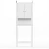 Furinno Indo Double Door Bath Cabinet, Espresso(White)