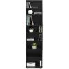 Furinno JAYA DVD Shelf, 8-Tier Tall Narrow CD Rack, Media Shelf with Adjustable Shelves, DVD Storage Cabinets for CD Blueray Game Disc, Easy Assembly, for Living Room, Home Office, Espresso