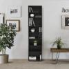 Furinno JAYA DVD Shelf, 8-Tier Tall Narrow CD Rack, Media Shelf with Adjustable Shelves, DVD Storage Cabinets for CD Blueray Game Disc, Easy Assembly, for Living Room, Home Office, Espresso
