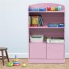 Furinno LOVA Book Shelf, 5-Tier Magazine Bookshelf, Bookcase with Open Shelves Storage, 9.4 x 24.6 x 37, for Living Room, Bedroom, Home Office, Pink(Pink)