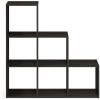 Furinno Pelli 3-2-1 Cubic Storage Cabinet, Espresso(Espresso/Black)