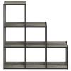 Furinno Pelli 3-2-1 Cubic Storage Cabinet, Espresso(French Oak Grey/Black)