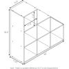 Furinno Pelli 3-2-1 Cubic Storage Cabinet, Espresso(French Oak Grey/Black)