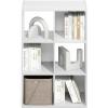 Furinno Pelli 3-2-1 Cubic Storage Cabinet, Espresso(Plain White)