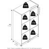 Furinno Pelli 3-2-1 Cubic Storage Cabinet, Espresso(Plain White)