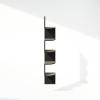 Furinno Rossi 5-Tier Floating Corner Shelf for Wall, Corner Zigzag Shelf Wall Mounted, Radial Wall Mount Shelves, for Home Office, Living Room, Bedroom, Bathroom, White(French Oak/Black)