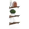 Furinno Rossi 5-Tier Floating Corner Shelf for Wall, Corner Zigzag Shelf Wall Mounted, Radial Wall Mount Shelves, for Home Office, Living Room, Bedroom, Bathroom, White(Amber Pine)