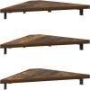 Furinno Rossi 5-Tier Floating Corner Shelf for Wall, Corner Zigzag Shelf Wall Mounted, Radial Wall Mount Shelves, for Home Office, Living Room, Bedroom, Bathroom, White(Amber Pine)