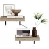 Furinno Rossi 5-Tier Floating Corner Shelf for Wall, Corner Zigzag Shelf Wall Mounted, Radial Wall Mount Shelves, for Home Office, Living Room, Bedroom, Bathroom, White(Natural)