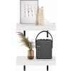 Furinno Rossi 5-Tier Floating Corner Shelf for Wall, Corner Zigzag Shelf Wall Mounted, Radial Wall Mount Shelves, for Home Office, Living Room, Bedroom, Bathroom, White(White Texture)