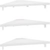Furinno Rossi 5-Tier Floating Corner Shelf for Wall, Corner Zigzag Shelf Wall Mounted, Radial Wall Mount Shelves, for Home Office, Living Room, Bedroom, Bathroom, White(White)