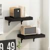 Furinno Rossi 5-Tier Floating Corner Shelf for Wall, Corner Zigzag Shelf Wall Mounted, Radial Wall Mount Shelves, for Home Office, Living Room, Bedroom, Bathroom, White(Tobacco Oak)