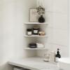 Furinno Rossi 5-Tier Floating Corner Shelf for Wall, Corner Zigzag Shelf Wall Mounted, Radial Wall Mount Shelves, for Home Office, Living Room, Bedroom, Bathroom, White(White)