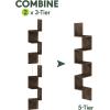 Furinno Rossi 5-Tier Wall Mount Floating Corner Square Shelf, Columbia Walnut(Columbia Walnut)