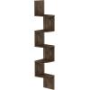 Furinno Rossi Wall Mount Floating Corner Shelf, 5-Tier Radial, Columbia Walnut(Columbia Walnut)