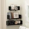 Furinno Rossi Wall Mount Floating Corner Shelf, 5-Tier Radial, Columbia Walnut(Espresso)