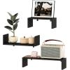 Furinno Rossi Wall Mount Floating Corner Shelf, 5-Tier Radial, Columbia Walnut(Espresso)