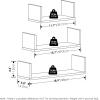 Furinno Rossi Wall Mount Floating Corner Shelf, 5-Tier Radial, Columbia Walnut(Espresso)