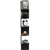 Furinno Rossi Wall Mount Floating Corner Shelf, 5-Tier Radial, Columbia Walnut(French Oak)
