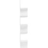 Furinno Rossi Wall Mount Floating Corner Shelf, 5-Tier Radial, Columbia Walnut(White)