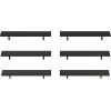 Furinno Rossi Wall Mounted Shelves, 3-Tier Rectangle, Espresso/Black(Espresso)
