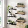 Furinno Rossi Wall Mounted Shelves, 3-Tier Rectangle, Espresso/Black(Espresso)