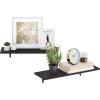 Furinno Rossi Wall Mounted Shelves, 3-Tier Rectangle, Espresso/Black(Espresso)