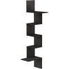 Furinno Rossi Wall Mounted Shelves, 3-Tier Rectangle, Espresso/Black(Espresso/Black)