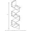 Furinno Rossi Wall Mounted Shelves, 3-Tier Rectangle, Espresso/Black(Espresso/Black)