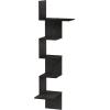Furinno Rossi Wall Mounted Shelves, 3-Tier Rectangle, Espresso/Black(Espresso/Black)