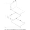 Furinno Rossi Wall Mounted Shelves, 3-Tier Rectangle, Espresso/Black(French Oak)