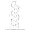 Furinno Rossi Wall Mounted Shelves, 3-Tier Rectangle, Espresso/Black(French Oak Grey/Black)