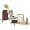 Furinno Rossi Wall Mounted Shelves, 3-Tier Rectangle, Espresso/Black(Metropolitan Pine)