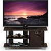 Furinno SIMPLISTIC TV Stand, 3-Tier Entertainment Center, Open Shelf TV Console for TV up to 33 Inch with Bin Drawers, for Living Room, Bedroom, French Oak(Columbia Walnut/Dark Brown)