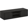 Furinno SIMPLISTIC TV Stand, 3-Tier Entertainment Center, Open Shelf TV Console for TV up to 33 Inch with Bin Drawers, for Living Room, Bedroom, French Oak(Espresso)