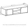 Furinno SIMPLISTIC TV Stand, 3-Tier Entertainment Center, Open Shelf TV Console for TV up to 33 Inch with Bin Drawers, for Living Room, Bedroom, French Oak(Espresso)