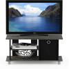 Furinno SIMPLISTIC TV Stand, 3-Tier Entertainment Center, Open Shelf TV Console for TV up to 33 Inch with Bin Drawers, for Living Room, Bedroom, French Oak(French Oak/Black)