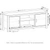 Furinno SIMPLISTIC TV Stand, 3-Tier Entertainment Center, Open Shelf TV Console for TV up to 33 Inch with Bin Drawers, for Living Room, Bedroom, French Oak(Rustic Oak)