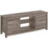 Furinno SIMPLISTIC TV Stand, 3-Tier Entertainment Center, Open Shelf TV Console for TV up to 33 Inch with Bin Drawers, for Living Room, Bedroom, French Oak(Rustic Oak)