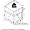 Furinno TURN-N-TUBE Side Table, 3-Tier End Table, Open Shelves Nightstand, Night Stand, Bedside Table, Easy Assembly, for Living Room, Bedroom, Blackwood | Easy Assembly, Multipurpose(Grey Oak/Black/Black)
