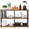 Furinno TURN-N-TUBE Storage Shelves, 3-Tier 47.4 Wide Book Shelf, Corner Shelf, Toolless Open Shelves, for Organization and Storage, Living Room, Garage, Home Office, Espresso(Light Cherry/Black)
