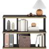Furinno TURN-N-TUBE Storage Shelves, 3-Tier 47.4 Wide Book Shelf, Corner Shelf, Toolless Open Shelves, for Organization and Storage, Living Room, Garage, Home Office, Espresso(Americano/Black)