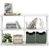 Furinno TURN-N-TUBE Storage Shelves, 3-Tier 47.4 Wide Book Shelf, Corner Shelf, Toolless Open Shelves, for Organization and Storage, Living Room, Garage, Home Office, Espresso(White/White)