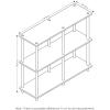 Furinno TURN-N-TUBE Storage Shelves, 3-Tier 47.4 Wide Book Shelf, Corner Shelf, Toolless Open Shelves, for Organization and Storage, Living Room, Garage, Home Office, Espresso(French Oak Grey/Black)