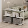 Furinno TURN-N-TUBE Storage Shelves, 3-Tier 47.4 Wide Book Shelf, Corner Shelf, Toolless Open Shelves, for Organization and Storage, Living Room, Garage, Home Office, Espresso(White/White)