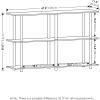 Furinno TURN-N-TUBE Storage Shelves, 3-Tier 47.4 Wide Book Shelf, Corner Shelf, Toolless Open Shelves, for Organization and Storage, Living Room, Garage, Home Office, Espresso(Bauhaus Oak/Beige)