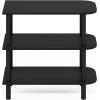 Furinno TURN-S-TUBE Shoe Rack, 3-Tier Shoe Organizer, Shoe Storage Rack with No Tools Assembly, 11.6 x 47.2 x 15.4, for Closet Entryway, Office, Garage, Espresso/Black(Dark Espresso/Black)
