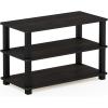 Furinno TURN-S-TUBE Shoe Rack, 3-Tier Shoe Organizer, Shoe Storage Rack with No Tools Assembly, 11.6 x 47.2 x 15.4, for Closet Entryway, Office, Garage, Espresso/Black(Espresso/Black)